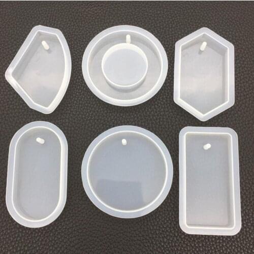 6 Shapes Silicone Casting Resin Molds For DIY Resin Jewelry Pendants Silicone Casting Mold Tools For Clay Epoxy Resin