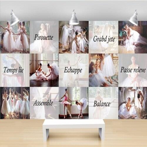 Photo wallpaper 3D mural ballet dance classroom gym yoga studio background wall custom wallpaper Decorative painting
