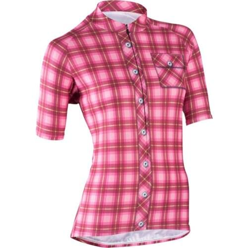 NO ME NO GAME Classic lady Pink lattice bicycle jersey summer women road cycling jersey mtb bike clothing maillot ciclismo mujer