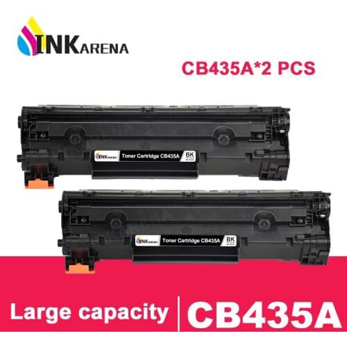 INKARENA 2pcs CB435A 435A 35A Toner Cartridge For HP LaserJet P1002 P1003 P1004 P1005 P1006 P1009 Printer Black Toner Cartridges