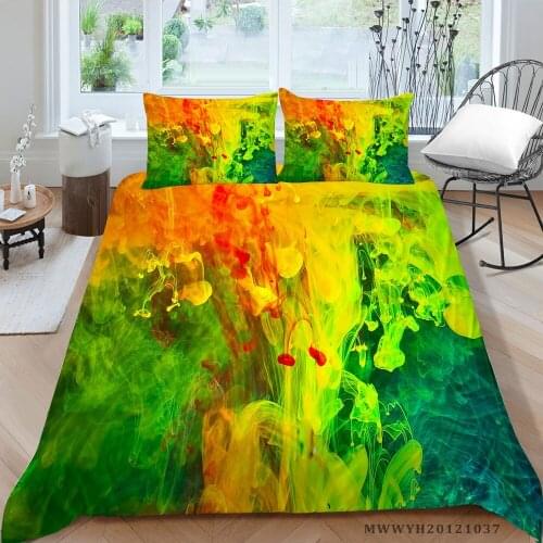 Artistic Design Bedding Set Single Colorful Creative Duvet Cover Oil Painting Double Twin Full King Queen Impressionism Bed Set