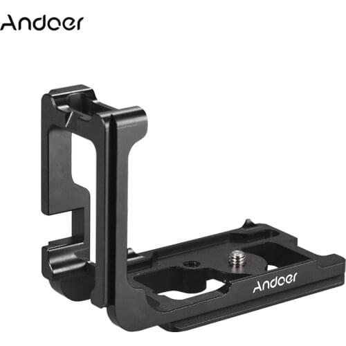 Andoer L Shape QR Quick Release Plate Camera Bracket Aluminum Alloy for Canon 5D3/ 5D4