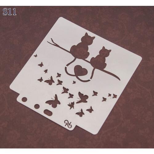 FOX Decorative Ruler Spray Painting Stencil for Coffee Baking Cake Spraying Tools Scrapnook DecorationTemplate Mold
