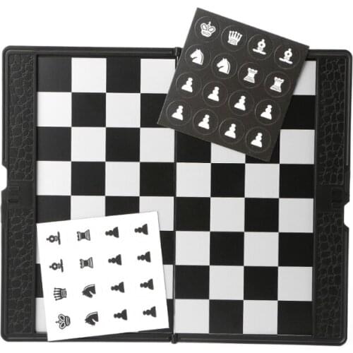 Brand New and High Quality Pocket Folding Magnetic International Chess Set Board Checkers Traveler Plane
