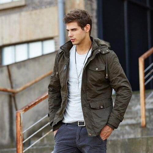 Men Military Cotton Hooded Outwear Jacket Parkas Winter Fashion Jacket Men Tactical Jacket Army Coat Plus Size