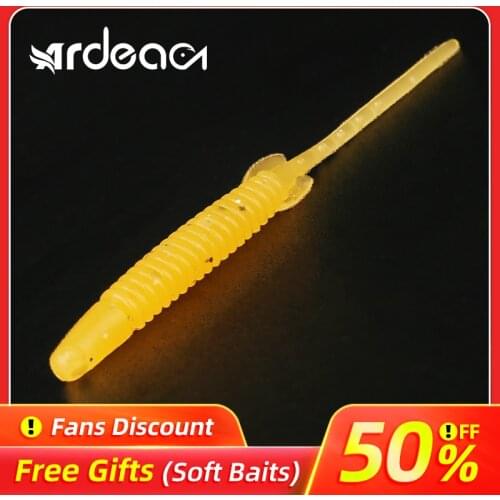 Ardea Soft Lure 55mm0.5g 12pcs Artificial Silicone Small Bait Worm Swimbait Wobbler Jigging Slow Shrimp Carp Bass Fishing Tackle