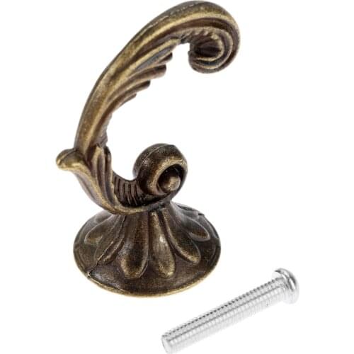 1pc Wall Hanger with screws Europe Style Retro Hanging Hat Coat Bag Bathroom Kitchen Furniture Hardware 45*24mm