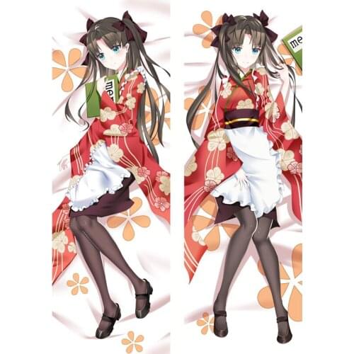 Japan Anime Fate/stay night Rin Tohsaka Maid Dakimakura Throw Cushion Body Pillow Cover Otaku Cosplay Daki Huggable Pillowcase