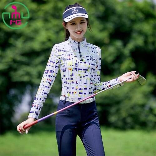 2020 New Golf Clothes Women Apparel Suit Sports Long Sleeve T Shirt Slim Lady Navy Blue TrousersTennis Baseball Long Pants XS~XL