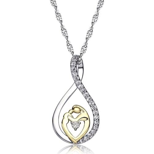 Wholesale 12pcs Hollow Water Drop Inlaid CZ Zirconia Pendant Necklaces Gold Color Chain Necklace Jewelry Gift for Women