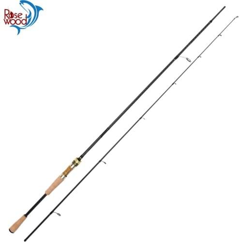 ROSEWOOD Winter Fishing Rod Solid Wood Reel Seat 2.37m Two Section Trout Carbon Rod Light Pesca Pole For Fisherman