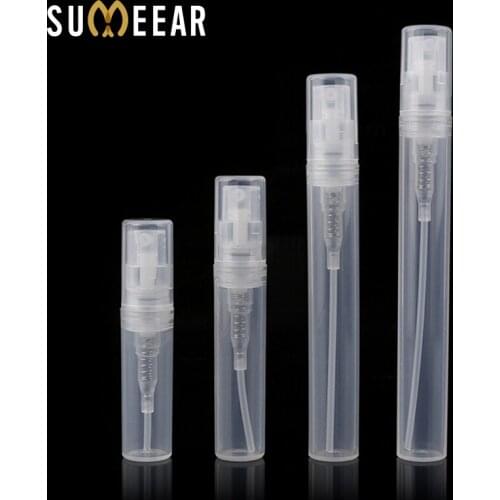 50pcs/lot 2ml 3ml 4ml 5ml Mini Plastic Spray Perfume Bottle Refillable Bayonet Bottles Atomizer Protable Cosmetics Container