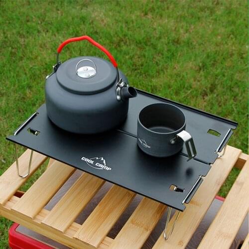 Aluminum Alloy Portable Table Outdoor Furniture Foldable Folding Camping Hiking Desk Traveling Outdoor Picnic Table Furniture