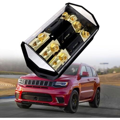 300A Car Audio ANL Fuse Holder Breaker 12V-24V 1 In 3 Way Out Distribution Boat Vehicles Speaker Amplifier Subwoofer Fuse Box