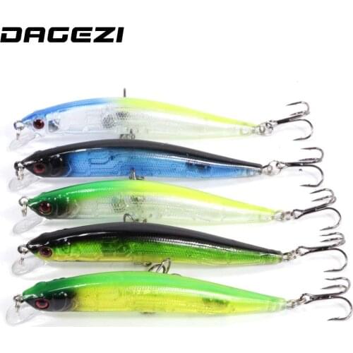 DAGEZI 5 pcs/lot clear color fishing lures fishing bait wobbler 9cm 9g minnow bass lure crankbait tackle Free shipping