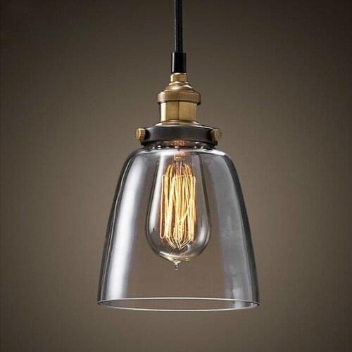 Simple Transparent Amber Glass Pendant Lamp E27 Living Room Dining Room Couture Modern Light Fixtures Loft Decor Hanging Lights