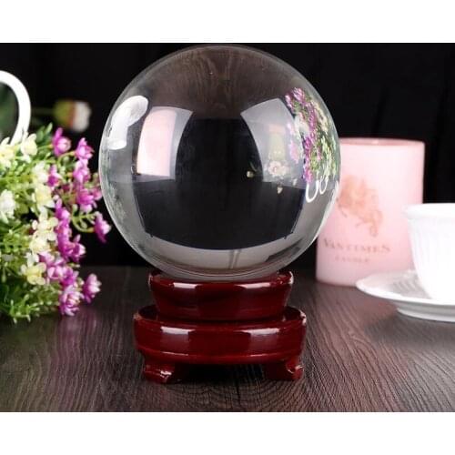 Clear Photography Crystal Ball 80 mm Glass Marbles Balls Feng shui Home Decor Sphere Magic Globe Office Presse-papier