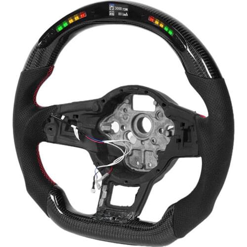 Steering Wheel Carbon Fiber LED Shift Lights LCD Display Steering Wheel Fit For Volkswagen Golf MK7 GTI R Scirocco R