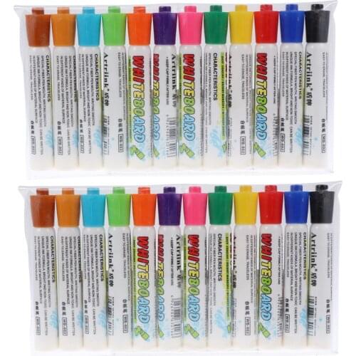 2 Boxes/24PCS Erasable Marker Pens Whiteboard Pens Writing and Drawing Pens for Whiteboard School Office