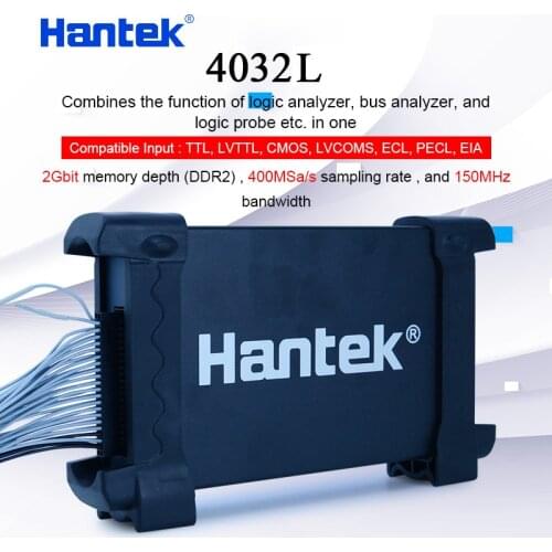 Hantek 4032L PC USB Logic Analyzer 2Gbit Memory Depth 150MHz Bandwidth 32Channels Oscilloscope US/EU Plug