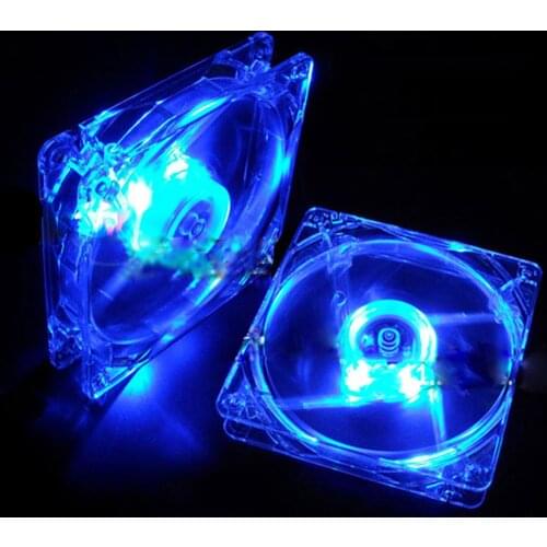 PC Computer Fan Quad 4 LED Light 120mm PC Computer Case Cooling Fan Mod Quiet Molex Connector Easy Installed Fan 12V