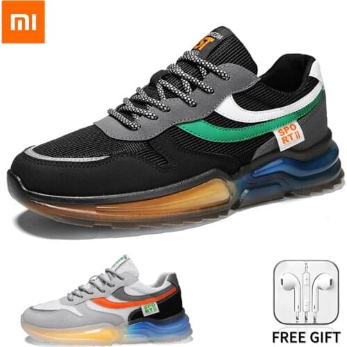 Xiaomi Men Casual Sports Shoes Outdoor Tennis Shoes Mesh Breathable Fashion Leisure Mens Shoes Hiking Travel Training Sneakers