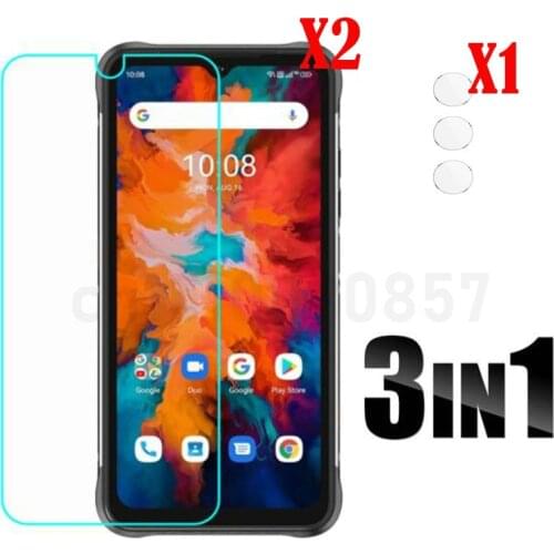 3-in-1 Glass For UMIDIGI Bison 6.3inch Screen Protector Glass Full Protection on For UMIDIGI Bison Camera Lens Glass