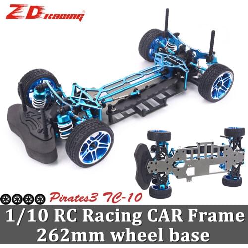 Zd Racing Pirates 3 1/10 Rc Car Frame 262mm Wheel Base Metal Version 4WD with Shock Absorber Tires for Brushless Motor Brushed