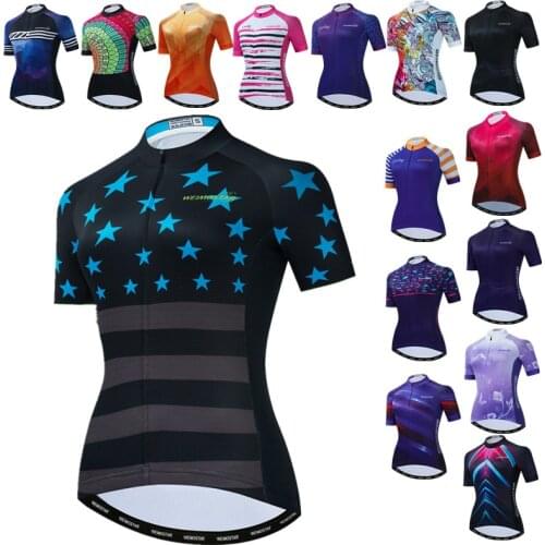 Weimostar Women Cycling Jersey Pro Cycling Clothing Summer MTB Bike Jersey Tops Breathable Bicycle Shirt Racing Sport Cycle Wear