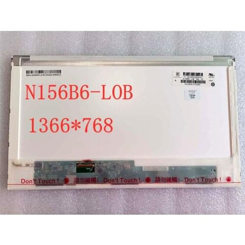15.6" Laptop LCD Screen N156B6-LOB BT156GW01 HB156WX1 N156BGE-L21 N156B6-L02 matrix display panel replacement 1366*768