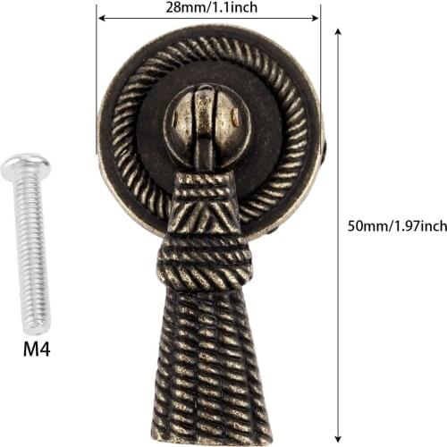 1pc Pull Knob Handle Jewelry Chest Case Wooden Box Cabinet Cupboard Dresser Drawer Furniture Fittings 28*50mm