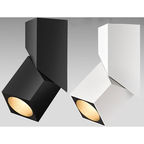 2020 New Design Art Cube Led Ceiling Lamp 7W 12W 15W CREE LED Downlight Light Surface Mounted CRI95 Adjustable Irradiation Angle