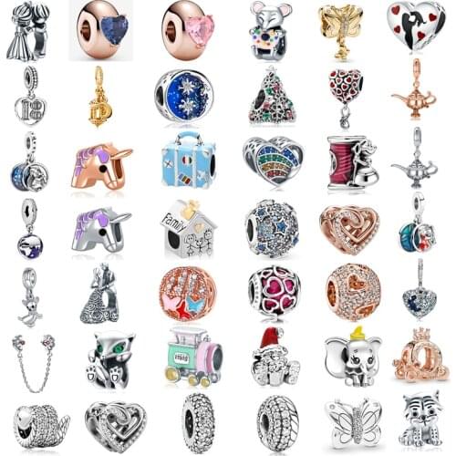 2021 Pandora New Product Cute Dumbo Romantic Diamond Love Pendant Beads Suitable for Bracelet Gift