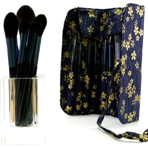 8pcs Makeup Wooden Handle Foundation Blush Eye Shadow Dense Powder Lip Eyebrow beauty set Brush