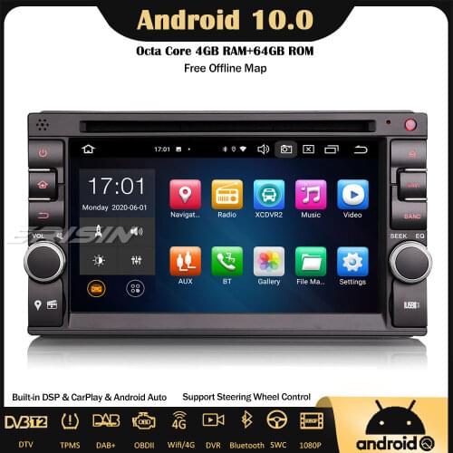 8136 8-Core Universal Car Stereo Double 2 Din DAB+ Android 10.0 GPS TPMS OBD Wifi Navi USB SD CD Bluetooth DSP 4G For Nissan