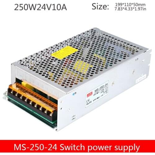 AC220 to dc24V10A switching power adapter 250W monitoring small volume transformer MS-250-24vLED display small module