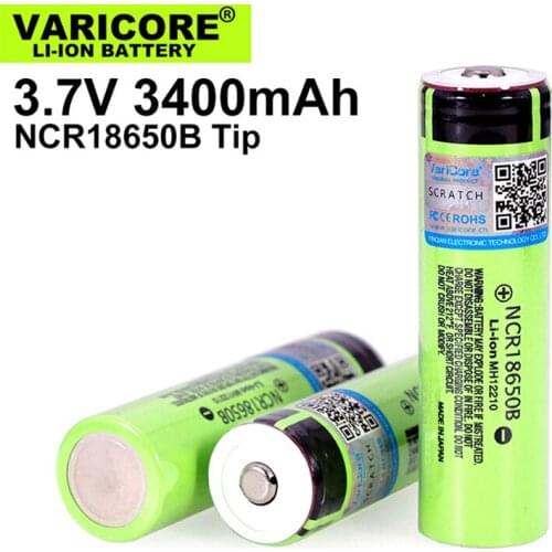 4 PCS VariCore 18650 3400mAh battery NCR18650B with original 3.7V for panasonic Suitable for flashlights Plus pointed