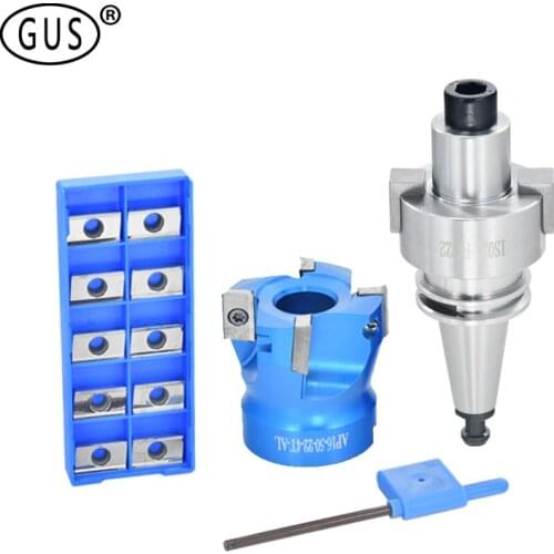 1set ISO20 ISO25 FMB22 Face endmill holders +AL BAP400R 50 63 80 100 22 4T 6T+10pcs APKT1604 Blades ,for CNC machine milling