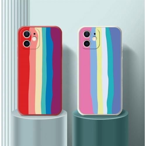 For OPPO A15 A32 A53 A55 A93 A72 A72 A52 A92 A91 A31 A8 A9 A5 S Reno 6 5 4 SE Z Pro Liquid Silicone Colorful Gradient Soft Cover