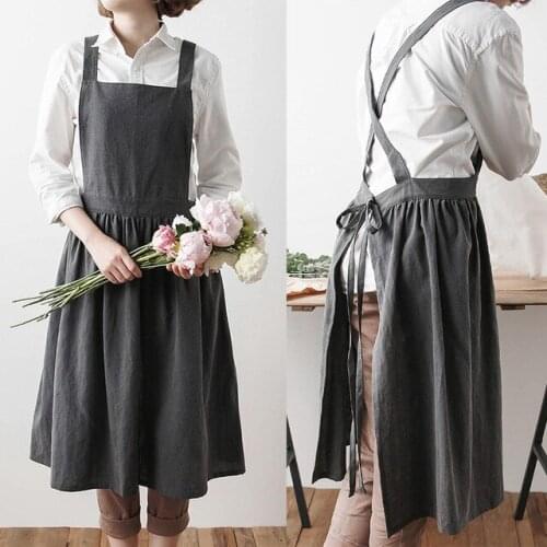 European cotton apron womens apron baking accessories flower shop apron dress garden apron nordic kitchen apron dress