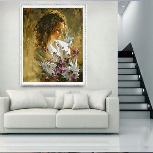 Photo custom Private custom Diy Diamond embroidery woman diamond Painting rhinestone 5D picture by number cross stitch FG1114