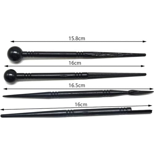 4pcs DIY Ceramic Polymer Clay Tools Carving Craft Brush Ceramics Tool Multi-function Color Shape Manual Pill Stick Pottery Tools