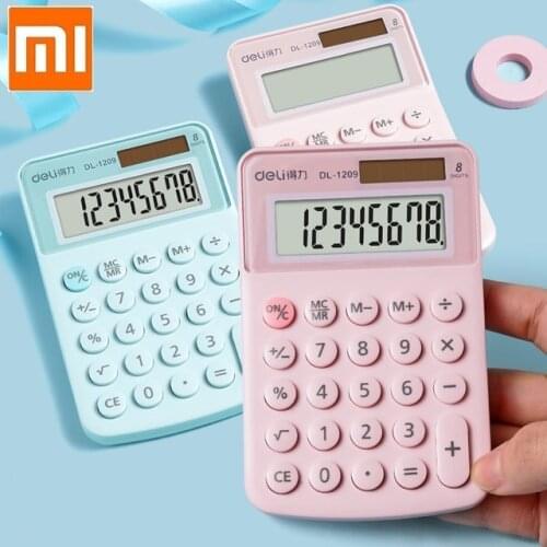 Xiaomi Calculator Photoelectric Dual power Drive 8 Number Display Intelligent Shutdown For School Student Office Calculator