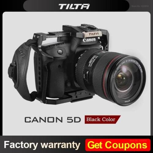 TILTA Black Cage for Canon 5D 5D Mark II 5D Mark III 5D Mark IV 7D 7D Mark II cameras Top handle Record cable Cage Accessories