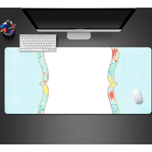 Blue And White Mosaic abstract Hot Mouse Pad High Quality Computer Game Race Speed Non-Slip Pad Natural Rubber Table XL Pad