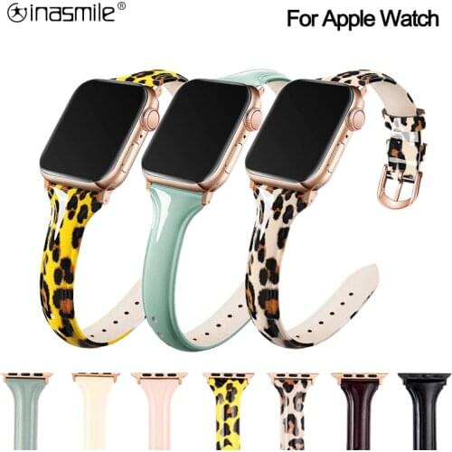 Leather Watchband for Apple Watch Band Series 5 3 Canvas Bracelet Loop Strap 42 or 44mm For iwatch 6 4 SE Wristband 38 or 40mm