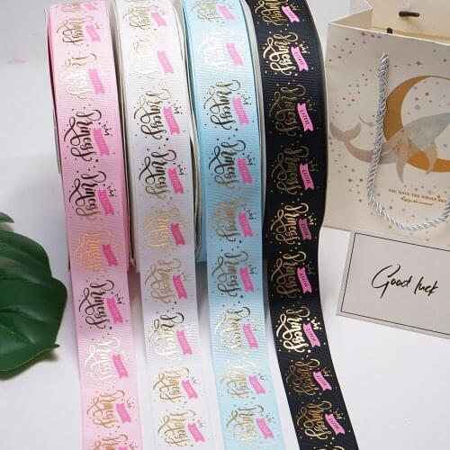 Foil Ribbon DIY Handmade Materials grosgrain ribbon 50 yard per size printed cartoon ribbon H2201962