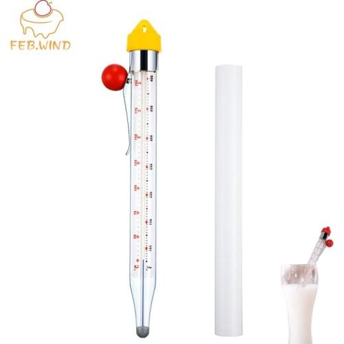 Best Glass Cooking Thermometer For Water/Coffee Milk/Frying Oil Deep Fry Thermometer Jelly/Sweet/Sugar/Candy Thermometers 115