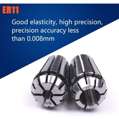 65Mn Spring Steel ER11 1/4 Inch 1/8 Inch Spring Collet High Precision Collet Set for CNC Engraving Machine & Milling Lathe Tool