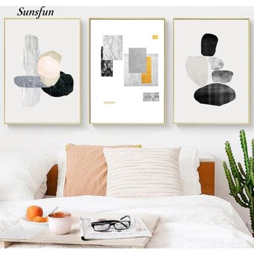 Color Block Wall Art Canvas Poster and Print Geometry Abstract Painting Minimalist Nordic Decoration Pictures Modern Home Decor